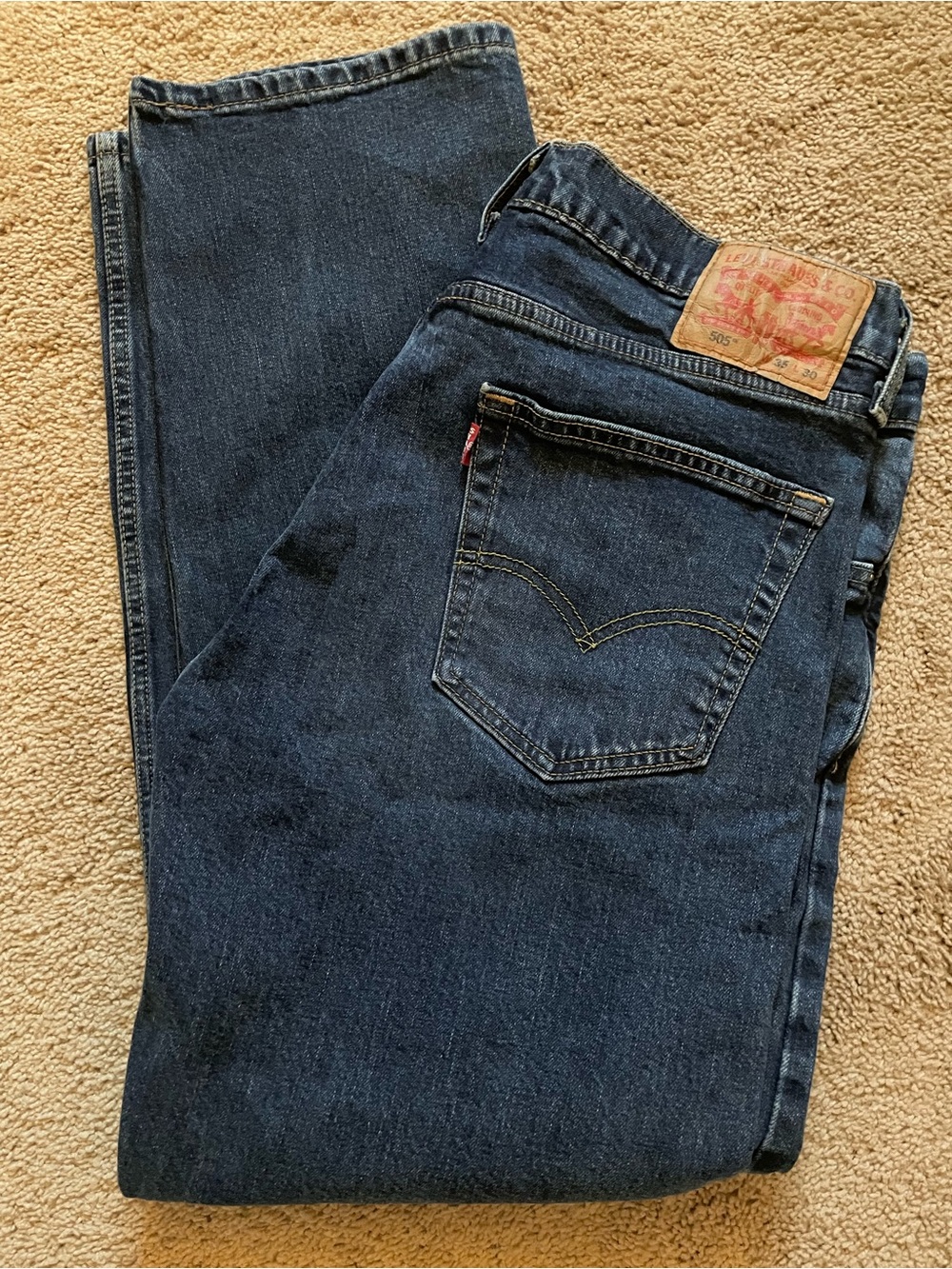 Levi's Dark Blue Straight Leg Men's Jeans